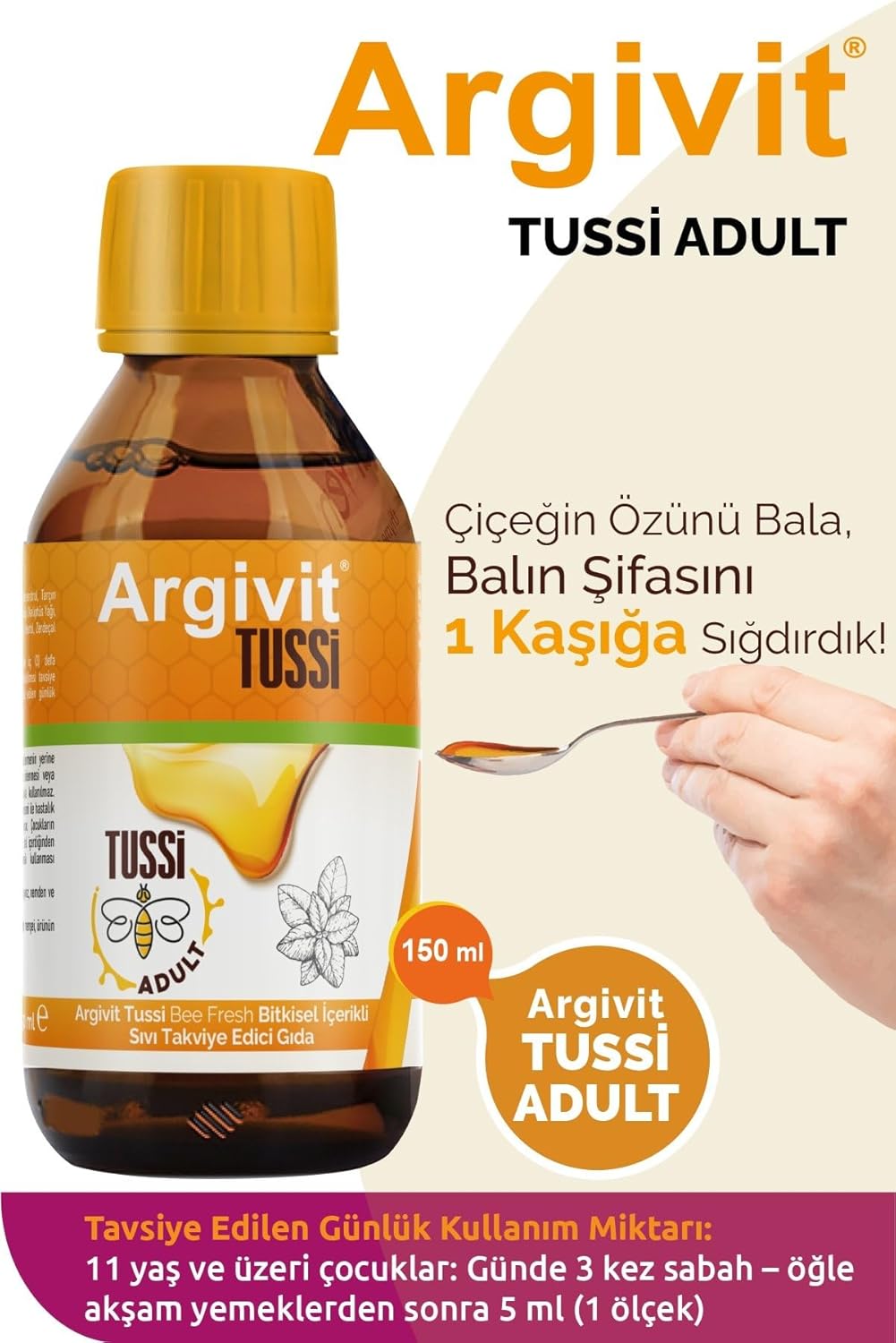 Argivit Tussi Adult Şurup 150 ml