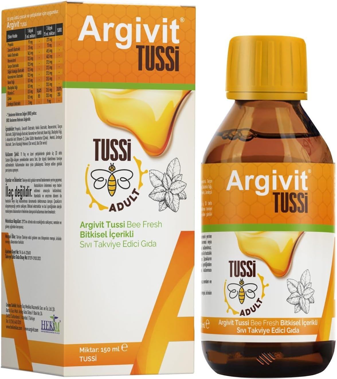 Argivit Tussi Adult Şurup 150 ml